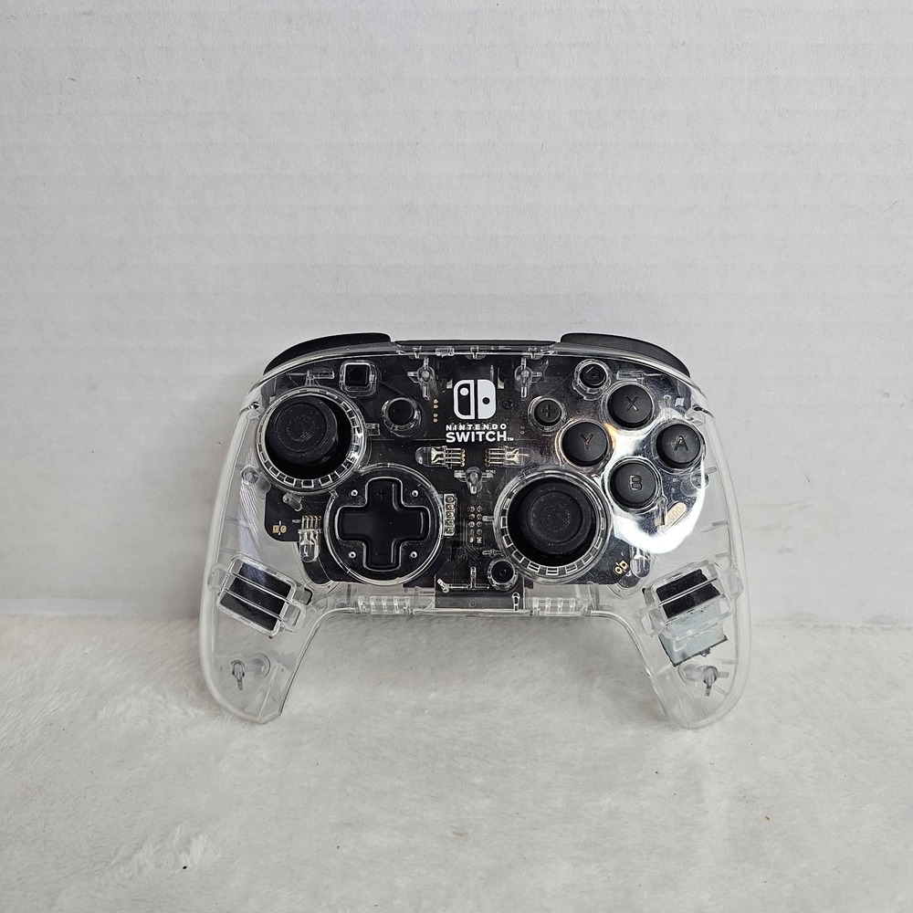 Nintendo Switch Afterglow Deluxe Wireless Controller PDP Transparent Clear